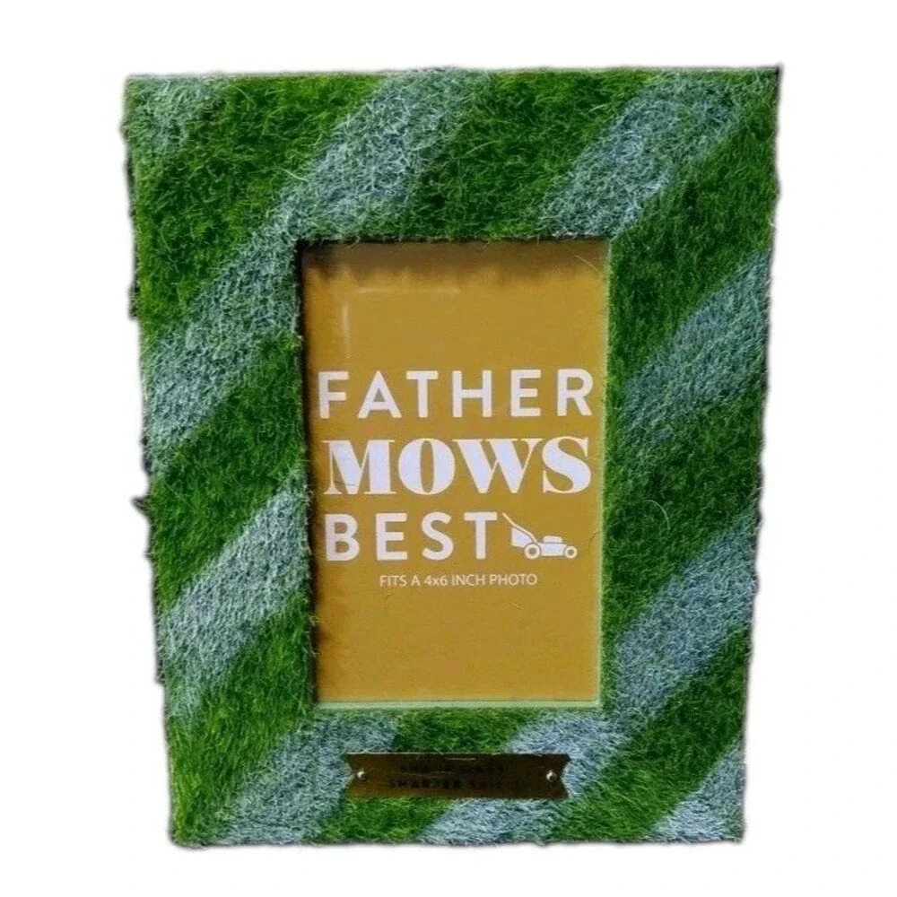 Father Mows Best Faux Grass Picture Frame, 4